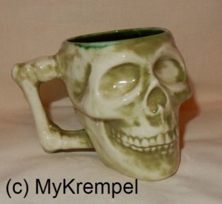 Totenkopf Tasse grün