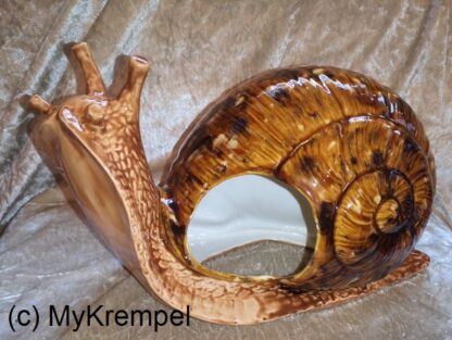 Schnecke riesig Versteck braun Kristallglasur, beige