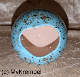 Sandbadkugel 12 cm Kristallglasur blau-grün