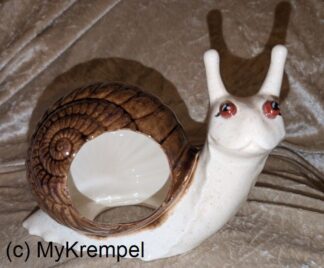 Versteck - Hübsche Schnecke beige Sprenkel und braun Spezialglasur