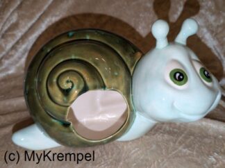 Versteck niedliche Schnecke - grüne Kristallglasur
