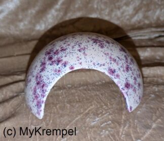 Iglu 15 cm weiß-lila Kristallglasur
