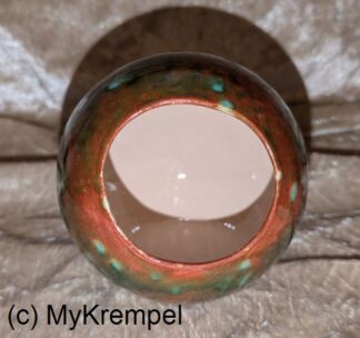 Sandbadkugel 12 cm Kristallglasur grün-braun