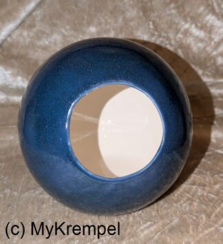 Sandbadkugel 15 cm blau mit Glitzerglasur